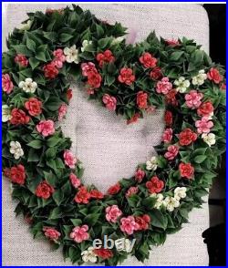 Martha Stewart LILAC FERN WREATH Jasmine artificial UV Resistant X Lg 22-24 NEW