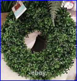 Martha Stewart LILAC FERN WREATH Jasmine artificial UV Resistant X Lg 22-24 NEW