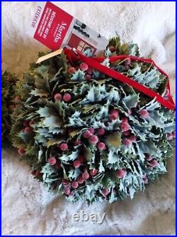 Martha Stewart LILAC FERN WREATH Jasmine artificial UV Resistant X Lg 22-24 NEW