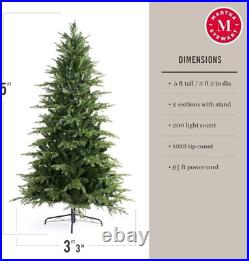 Martha Stewart Natural Pine Pre-Lit Artificial Christmas Tree 5 Feet Clear Light