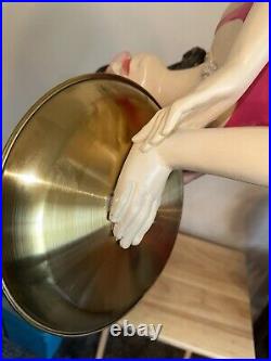 Martha Stewart Valentines Lady Bust Heart Glasses Holding Gold Tray