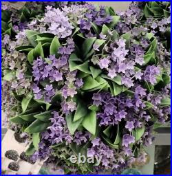 Martha Stewart set 2 TOPIARY PLANT BALL LILAC JASMINE FERN Purple Small 33C NEW