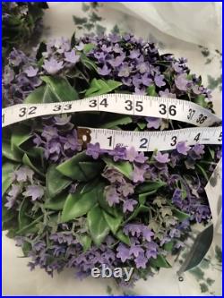 Martha Stewart set 2 TOPIARY PLANT BALL LILAC JASMINE FERN Purple Small 33C NEW