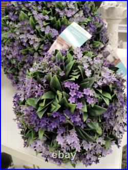 Martha Stewart set 2 TOPIARY PLANT BALL LILAC JASMINE FERN Purple Small 33C NEW