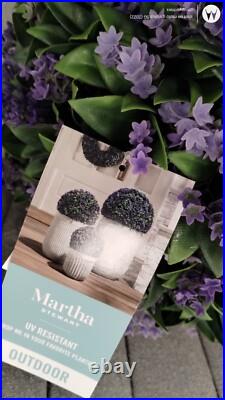 Martha Stewart set 2 TOPIARY PLANT BALL LILAC JASMINE FERN Purple Small 33C NEW