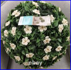 Martha Stewart set 2 TOPIARY PLANT BALL LILAC JASMINE FERN Purple Small 33C NEW