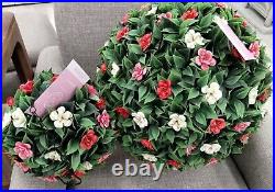 Martha Stewart set 2 TOPIARY PLANT BALL LILAC JASMINE FERN Purple Small 33C NEW
