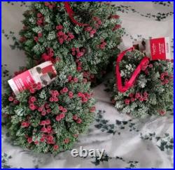 Martha Stewart set 2 TOPIARY PLANT BALL LILAC JASMINE FERN Purple Small 33C NEW