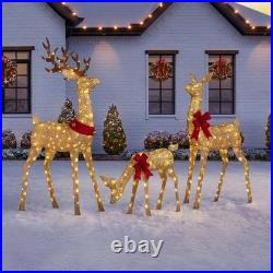 Member’s Mark 3-Piece Pre-Lit Animated Deer Family Gold