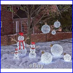 Member's Mark 3 Piece Set of Beaded Twinkling Christmas Ornaments New