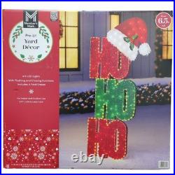 Member's Mark 415 LED Pre-Lit HOHOHO Yard Decor Sign, 82