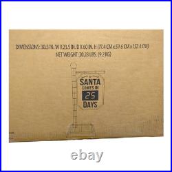 Member's Mark 482 LED Pre-Lit Santa Countdown Sign, 5ft