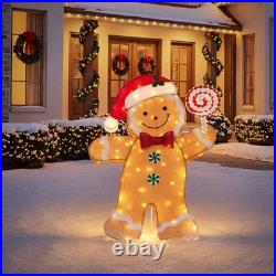 Member's Mark 4.5' Pre-Lit Twinkling Gingerbread Man