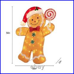 Member's Mark 4.5' Pre-Lit Twinkling Gingerbread Man