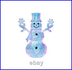 Member's Mark 570 LED Pre-Lit Prismatic Snowman, Iridescent Finish, 6ft