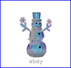 Member's Mark 570 LED Pre-Lit Prismatic Snowman, Iridescent Finish, 6ft