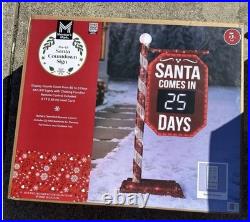 Member’s Mark 5-Foot Pre-Lit Santa Countdown Sign, 482 Chasing LED Lights
