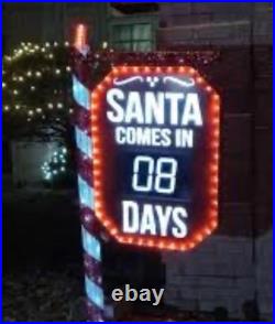 Member's Mark 5-Foot Pre-Lit Santa Countdown Sign, 482 Chasing LED Lights