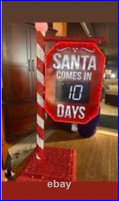 Member's Mark 5-Foot Pre-Lit Santa Countdown Sign, 482 Chasing LED Lights