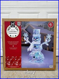 Member's Mark 6' Pre-Lit Prismatic Snowman Christmas BRAND NEW FAST SHIP