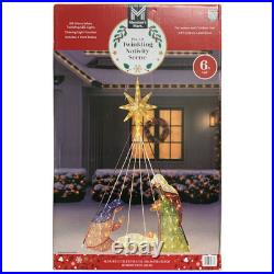 Member’s Mark 6ft. Pre-Lit Twinkling Nativity Scene with Chasing Light Function