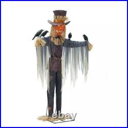 Member's Mark 8' Pre-Lit Animated Scarecrow Spooky Outdoor Halloween Decor Prop