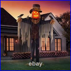 Member's Mark 8' Pre-Lit Animated Scarecrow Spooky Outdoor Halloween Decor Prop