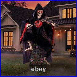 Member's Mark 9' Pre-Lit Animatronic Reaper Graveyard Violinist Halloween Decor Member's Mark 9' Pre-Lit Animatronic Reaper Graveyard Violinist Halloween Decor