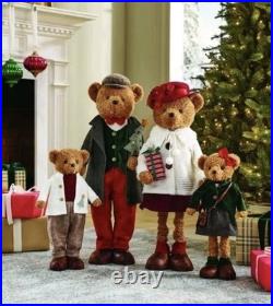 Member’s Mark Plush Bear Family Set 4 Christmas Holiday Decorations Decor