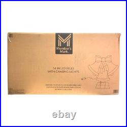 Member's Mark Pre-Lit 54-Inch LED Bells with Chasing Lights, Warm White