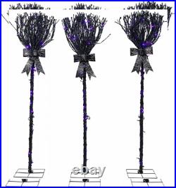 Member's Mark Pre-Lit Color Changing LED Broomstick, Set Of 3 New