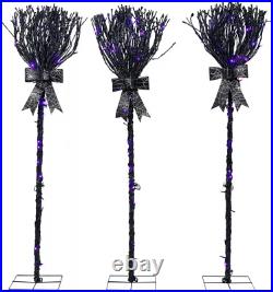 Member's Mark Pre-Lit Color Changing LED Broomstick, Set Of 3 New