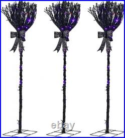 Member's Mark Pre-Lit Color Changing LED Broomstick, Set Of 3 New