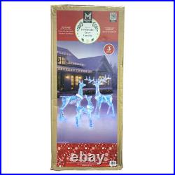 Member’s Mark Pre-Lit Prismatic Deer Family, 874 LED Twinkle Effect Lights, 3pc