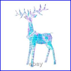 Member's Mark Pre-Lit Prismatic Deer Family Holiday Decor, Set of 3
