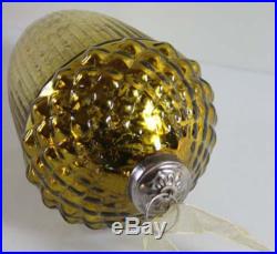 Mercury Glass Ornament Yellow Gold Acorn Christmas Tree Decorative Holiday New