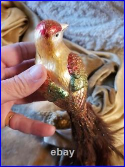 Mercury glass bird ornament Clip On MINT PERFECT 9 LARGE LOT OF 3 VINTAGE MINT Mercury glass bird ornament Clip On MINT PERFECT 9 LARGE LOT OF 3 VINTAGE MINT