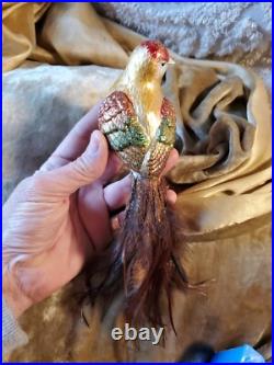 Mercury glass bird ornament Clip On MINT PERFECT 9 LARGE LOT OF 3 VINTAGE MINT Mercury glass bird ornament Clip On MINT PERFECT 9 LARGE LOT OF 3 VINTAGE MINT