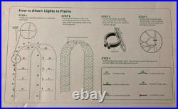 Merry Brite Eight 8 Foot Holiday Arch with 200 Woven Lights (New in Box)