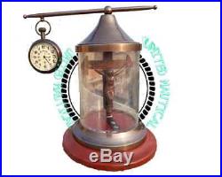 Merry Christmas Gorgeous Solid Brass Decor Table Item Pocket Watch Replica Gift
