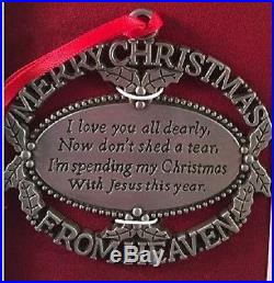 Merry Christmas from Heaven Pewter Ornament Loved One Tree Decoration NEW