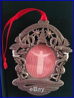 Merry Christmas from Heaven Pewter Photo Ornament Loved One Tree Decoration NEW