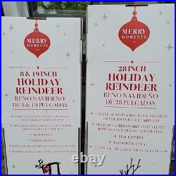Merry Moments Sculpted Black Finish Reindeer Set (3pc) Pottery Barn Look NIB