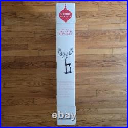 Merry Moments Sculpted Black Finish Reindeer & Tree Set (6pc) Pottery Barn Dupe