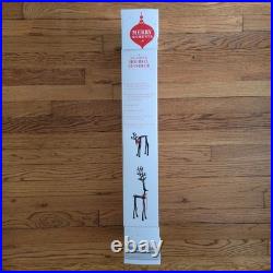 Merry Moments Sculpted Black Finish Reindeer & Tree Set (6pc) Pottery Barn Dupe