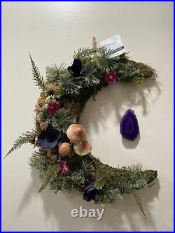 Michaels Ashland Crescent Moon Halloween Wreath Gothic Crystal Mushroom Decor