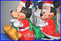 Mickey & Minnie Mouse Sled Scene Disney Inflatable 5' CHRISTMAS