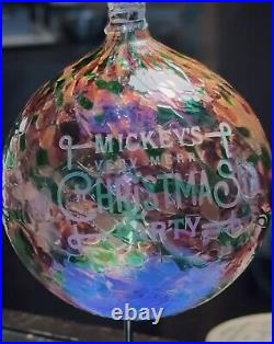 Mickeys Very Merry Christmas Party Glass Blown Ornament Limited Ed WDW EXCLUSIVE