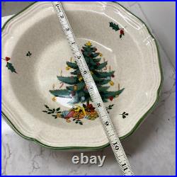 Mikasa Festive Season Green Trim Scalloped Christmas Tree EB-451 Bowl 10