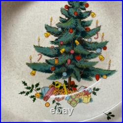 Mikasa Festive Season Green Trim Scalloped Christmas Tree EB-451 Bowl 10